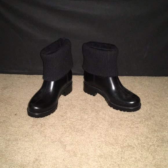 Tommy Hilfiger TWSILVINA Rubber and Knit Cuff Rain boots - Picture 12 of 12